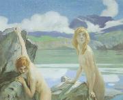 Paul Emile Chabas Two Bathers oil painting reproduction